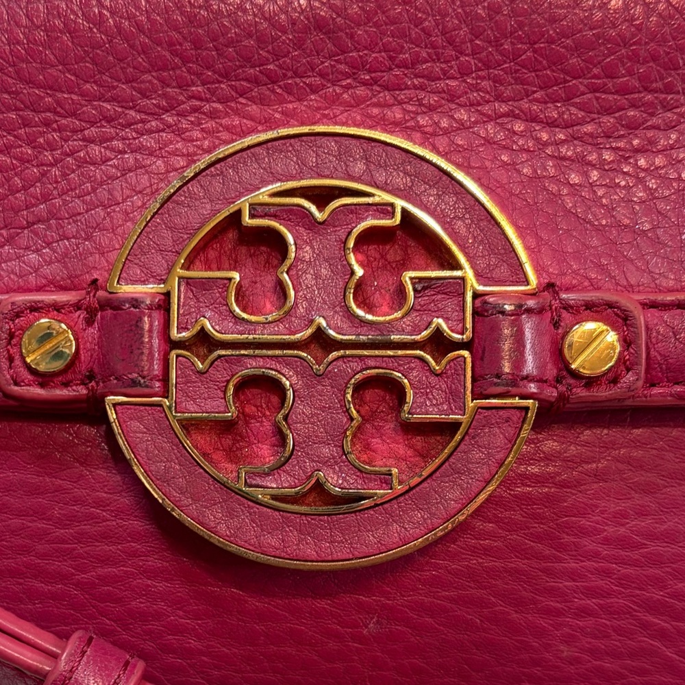 Tory Burch Magenta Pink Leather Amanda Crossbody Bag EUC - Picture 4 of 16